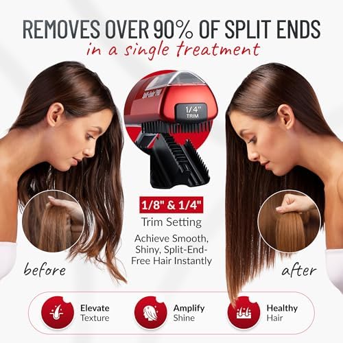 Split-Ender PRO - Professional Hair Trimmer with Charging Station, Automatic Split End Remover for Frizzy, Dry, Damaged, Colored, Broken, Curly, Straight or Bleached Hair Types, Hair Styling Tool - Image 4
