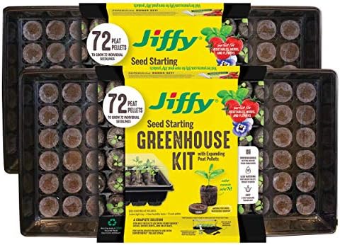 Ferry Morse Jiffy Seed Starting Greenhouse Tray Kit with 72 36mm Peat Pellets and Bonus SUPERthrive Sample + Plant Markers, 2 Pack, 144 Pellets Total - Image 2