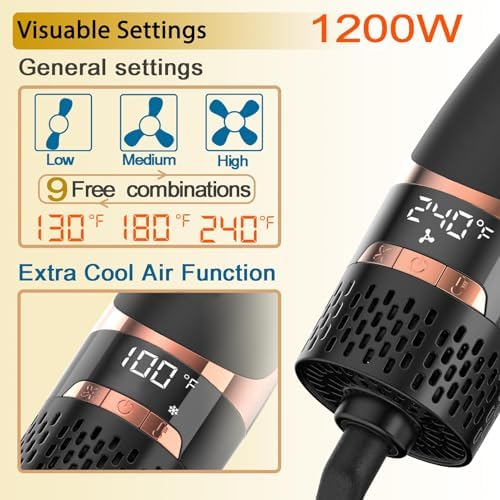 Nicebay Hair Dryer Brush with Display Screen, Anti-Frizz Styler Volumizer - Image 4
