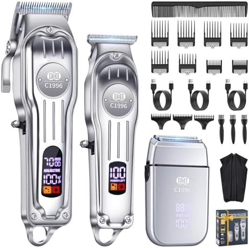 CIICII Mens Hair Clippers, Trimmer and Shaver Set, Cordless Barber Kit by CIICII