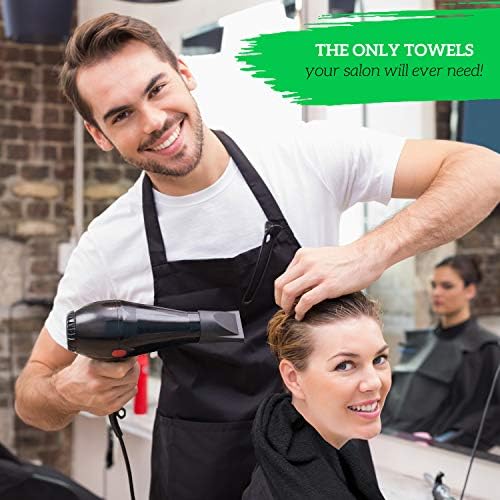 GREEN LIFESTYLE Black Bleach Proof Towels Bulk Sets 100% Cotton 16' X 25' Premium Spa Quality, Super Soft and Absorbent for Gym, Pool, Spa, Salon and Home 12 Pack - Image 3