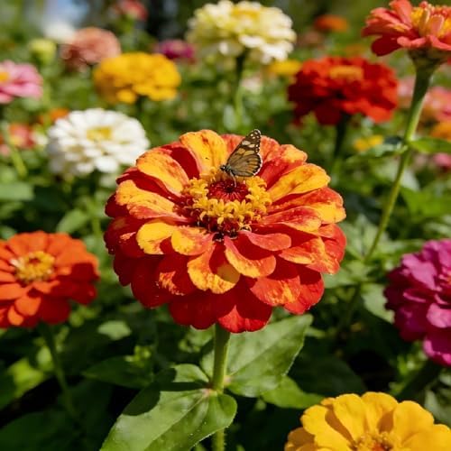 Zinnia Elegans Seeds for Planting Outdoor, 1000 Annual Gardens Flower Seeds - Image 5