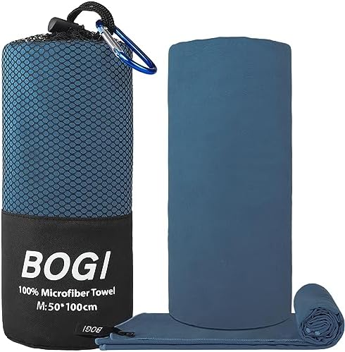 BOGI Microfiber Travel Sports Towel-Quick Dry Towel, Soft Lightweight Microfiber Camping Towel Absorbent Compact Travel Towel for Camping Gym Beach Bath Yoga Swimming Backpacking (M:40''x20''-Nblue) - Image 2
