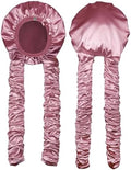 Heatless Curl Satin Bonnet for Sleeping, No Slip Sleep Bonnet with Long Curling Ribbons for Braids & Long Hair by Vettres