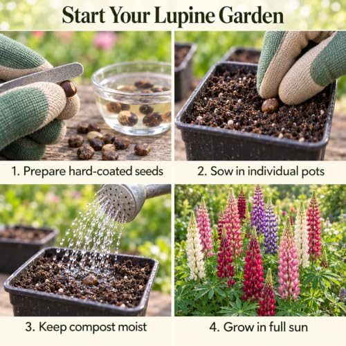 ZEshops 100 Lupine Flower Seeds for Planting, Cottage Flower Beds - Image 4