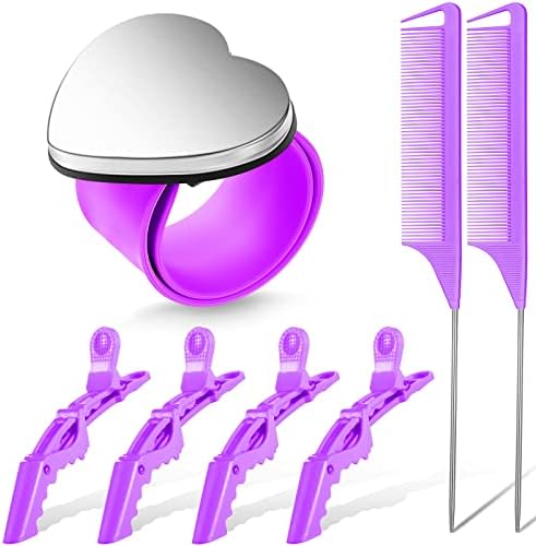 7 Pcs Hair Braiding Tools Set, Magnetic Wristband, Purple by Nuenen