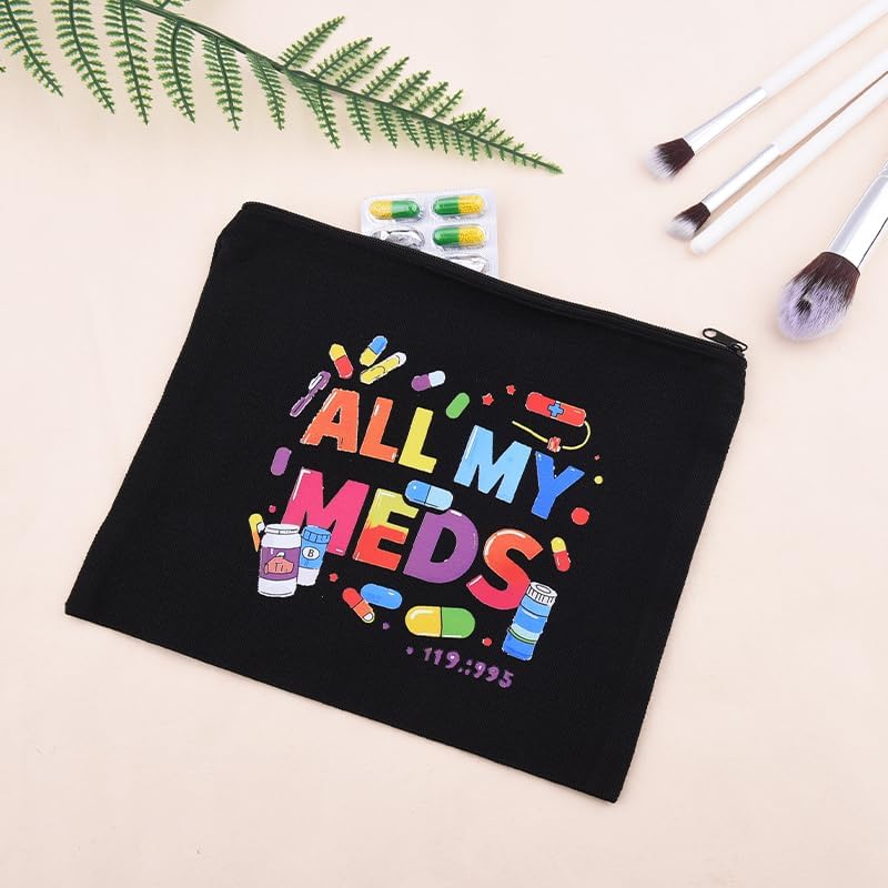 Zippered Pouch for Medical Supplies Daily Medicine Bag for Nurse Bag Essential Items Funny Medicine Pouch Pharmacist Pharmacy Toiletry Bags Canvas Practitioner Cosmetic Bags Patient Doctor Gift Ideas - Image 7
