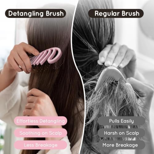 Ecoed Detangling Brush, Vented Upgraded Anti-Static Detangler Hair Brush - Image 5