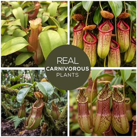 Pitcher Plant Nepenthes Alata (4 Pack) Rare Nephentes Live Plants-Carnivorous Insect Eating Plant, Indoor Tropical Houseplant, Easy Care Pitcher Plant Live, Starter Size Carnivorous Plant for Indoor - Image 3
