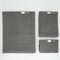 Luxury Organic Japanese Cotton Waffle Bath Towel | Thick, Absorbent, Quick Dry Bathroom Towels for Shower, Sauna, Onsen| Hotel & Spa Quality, Gift-Ready (Smoke Grey, Bath Sheet Set (3-Piece)) by KOSMU