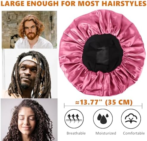 Bonnet for Men Satin Hair Bonnet for Sleeping Women Silk Hair Sleep Cap - Image 3