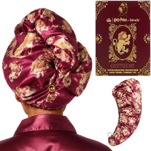 Kitsch x Harry Potter Microfiber Hair Towel Wrap for Women - Gryffindor by Kitsch
