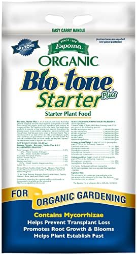 Espoma Organic Bio-Tone Starter Plus 4-3-3 Natural & Organic Starter Plant Food with Both Endo & Ecto Mycorrhizae; 25 lb. Bag; The Ultimate Starter Plant Food by Espoma