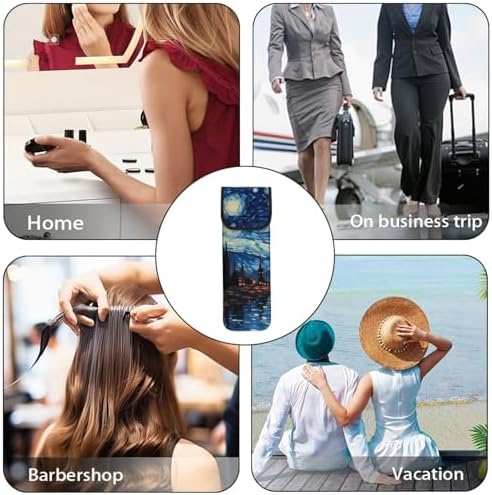 Starry Sky Oil Painting Flat Iron Travel Case Heat Resistant Waterproof Hair Straightener Curler Storage Bag Pouch Protector Sleeve Travel Hair Accessories Organizer - Image 4