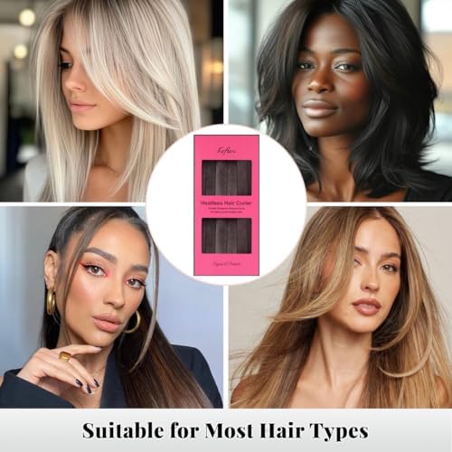 6-Pack Heatless Hair Curlers for Overnight Curls – Soft Flexi Rods for No Heat Styling, Comfortable Hair Rollers to Sleep In for Women, Heatless Curling Rod Set for Natural Waves - Image 5