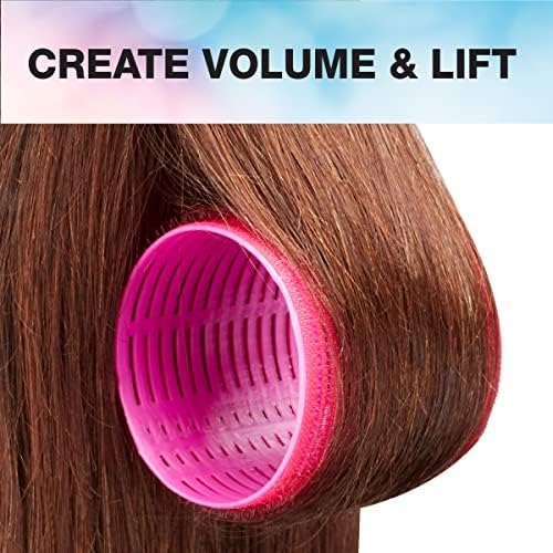 Conair Heatless Curls - Extra Large Hair Rollers - heatless overnight curlers for long lengths - volumized waves - Hot Pink - 9 Count w/storage case - Image 4