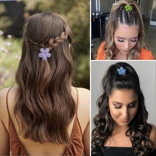 12 Pcs Colorful Mini Hair Claw Small Hair Clips for Women Kids Girls, 1.37 Inch Tiny hair clips Jaw Clips Clamps Nonslip Clip/Hair Accessories, Assorted Colors(6 Colors) - Image 2