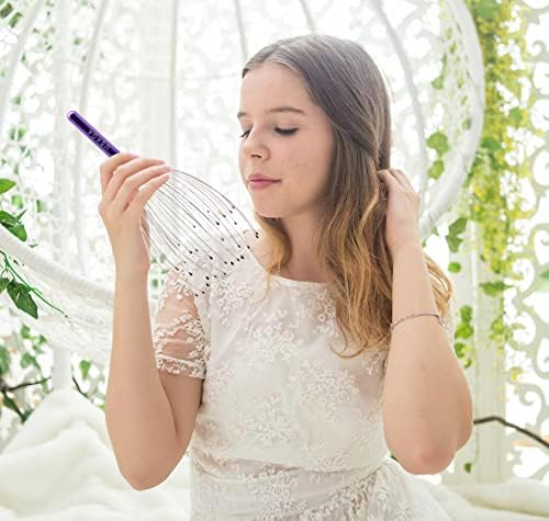 USAGA 36 Fingers Head Massager Scalp Massager Head Scratcher (Purple) - Image 2