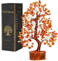 YATSKIA Carnelian Crystal Tree, Birthday Gifts for Women, Sister & Friends, Handmade Crystal Tree of Life, Living Room, Bedroom & Office Decor, Thank You Gifts by YATSKIA