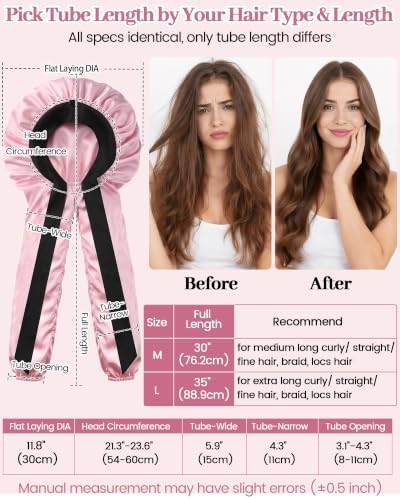 Ababalaya Double Layer Long Satin Silk Feeling Bonnet for Women Sleep Cap - Image 2