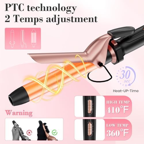 Ufree 3-in-1 Curling Iron Wand Set, Thermal Brush Hair, Straightener - Image 4