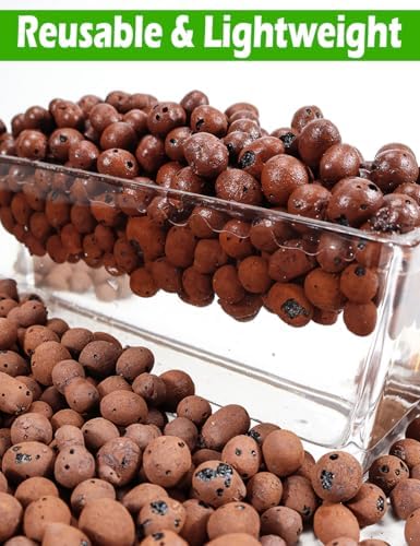 TOYPOPOR Leca Clay Pebbles for Plants, (6 Quarts) Leca Balls, Lightweight Clay Ball, Potting Mix, Grow Media Used for Drainage, Decoration, Aquaponics, Hydroponics and Other Gardening Essentials - Image 4