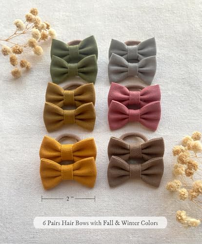 Cherssy 2" Bow Hair Ties for Girls, 28pcs Toddler Elastic Hair Accessories - Image 3