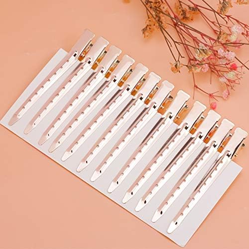 Bantoye 24 Packs Duck Bill Clips 3.35 Inch Metal Alligator Clip, Rose Gold - Image 4