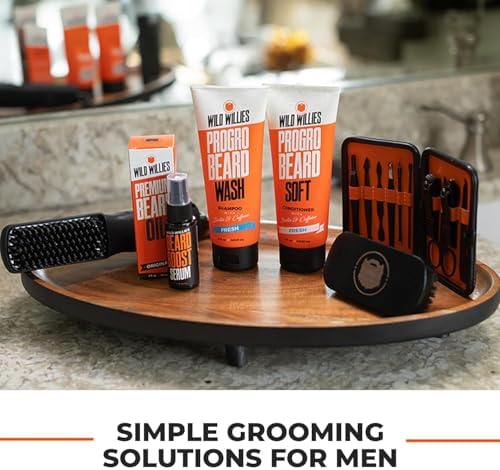 Wild Willies Beard Grooming Kit - Ionic 2-in-1 Heated Straightener Brush - Image 6