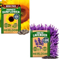 HOME GROWN Lavender & Sunflower Seed Kit – 2-Pack with 1,500 English Lavender & 520+ Mammoth Sunflower Non-GMO USA Seeds – Indoor & Outdoor Wildflower Garden Set – Easy to Grow, Heirloom Flowers by HOMEGROWN