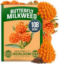 HOME GROWN Milkweed Butterfly Seeds – 108 (Asclepias Tuberosa) by HOMEGROWN