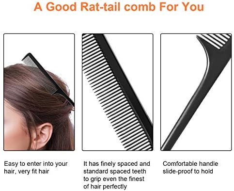 Yaomiao 24 Pcs Rat Tail Combs Bulk Braiding Comb for Woman Parting Combs - Image 4