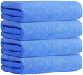 JML Microfiber Bath Towels, 4 Pack, 30" x 60", Blue by JML