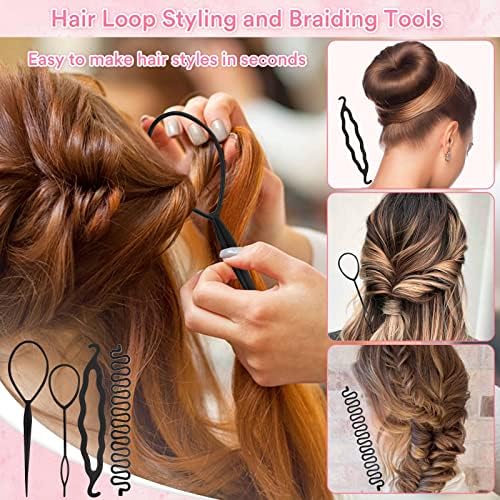 Evatage 2400 Pcs Mini Hair Elastics with Hair Styling Tools Kit - Image 5