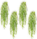 4 Pack Fake Hanging Plants, 38" Artificial Hanging Eucalyptus Plants Greenery Vines UV Resistant Faux Trailing Plants for Indoor Outdoor Wall Shelf Porch Boho Home Patio Decor(4PCS Green) by dallisten