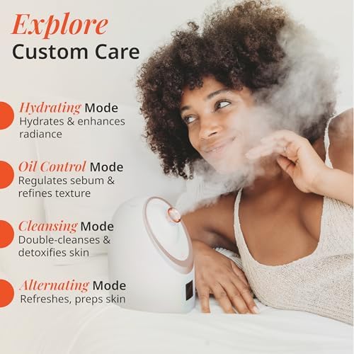 Vanity Planet Senia Hot and Cold Facial Steamer - Face Steamer for Facial Deep Cleaning, Aromatherapy, Detoxifying and Moisturizing - Steamer for Face with 6-Mode Smart Steam Technology - Image 5