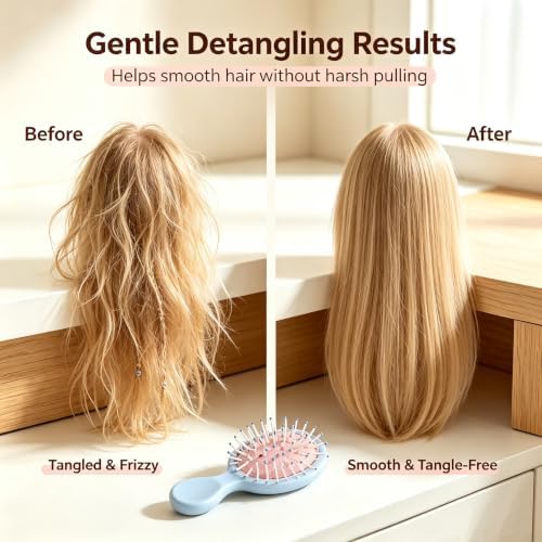 12 pcs Mini Hair Brush,Travel Detangling Brush - Image 5