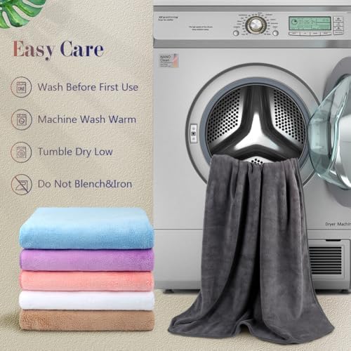 Orighty Bath Towels, Soft Feel Bath Towel, 6 Pack (24'' x 48'') - Image 6