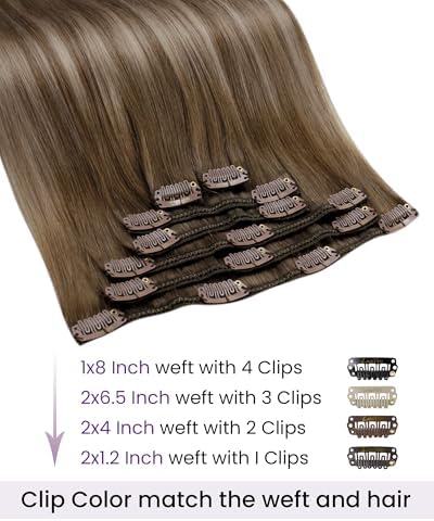 LaaVoo Hair Extensions Clip Ins, For Photoshoot, 20 Inch - Image 3