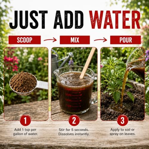 Instant Compost Tea (5 oz) – Probiotic Plant Food Bloom Booster & Yield Booster for Hydroponics & All Gardening Types | Microbial Formula Converts Amino Acids for Enhanced Growth (5, Ounces) - Image 4
