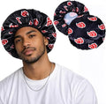 Silky Design Anime Bonnet with Elastic Soft Band Adjustable for Men, Comfortable Satin Fabric, Rec Cloud Men by CrownLimitedSupply