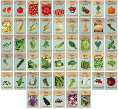 Black Duck Brand 50 Packs Assorted Heirloom Vegetable Seeds 20+ Varieties All Seeds are Heirloom, 100% Non-GMO by BlackDuckBrand