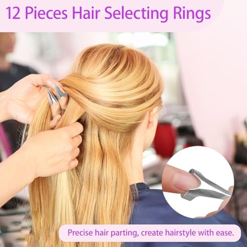 23 Pieces Hair Braiding Tools Set, Hair Parting Tool, Parting Comb - Image 3