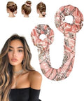 BONNET QUEEN Large Satin Heatless Hair Curler for Long Thick Hair, All-in-One Overnight Curling Rod, Heatless Curls Bun & Built-in Scrunchies, Day-to-Night Styling for Sleep, Travel & Gym, PinkChain by BonnetQueen