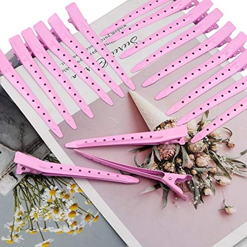 Bantoye 24 Packs Duck Bill Clips 3.35 Inch Metal Alligator Clip, Pink - Image 5