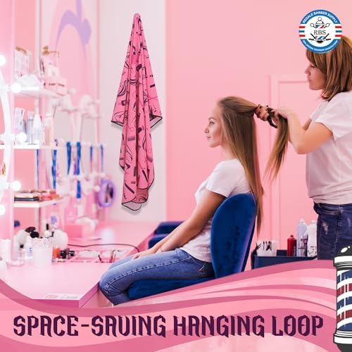 Professional Hairstylist And Shampoo Salon Cape, Waterproof & Stain Resistant Cape, Soft Neckband, Durable & Reusable Client Cover & Comfort Material, Rose Pink - Image 6