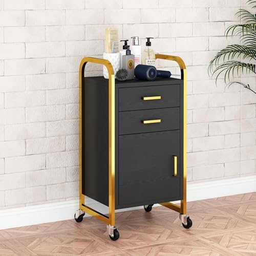 4ever2buy Salon Station for Hair Stylist, Black Rolling Salon Station Cart - Image 7