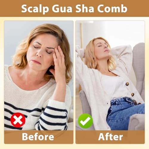 Loc Comb, 2 Pack Loc Wooden Massage Scalp Comb Gua Sha Brush for Retwist - Image 4