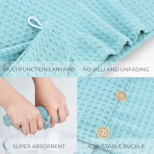 MaopaoBeauty Microfiber Hair Towel 2 Packs Hair Towel Wrap for Women Hair Drying Towel Wrap Hair Accessories for Women Girls(2Packs Green,10.6x27.5inch) - Image 3