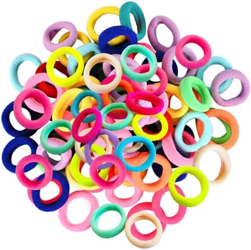 120 PCS Baby Hair Ties, Elastic Hair Bands Small Hair Ties Candy Colors by Lintopos